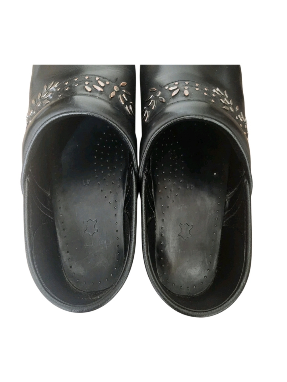Dansko Patricia Studded Black Leather Clog Women Size 41 US 10.5-11 Mules Nurses - Picture 11 of 15